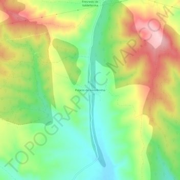 Mapa topográfico Palacio de Valdellorma, altitud, relieve