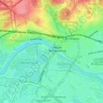 Mapa topográfico Praets, altitud, relieve