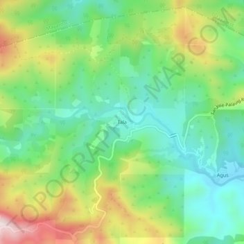 Mapa topográfico Tala, altitud, relieve