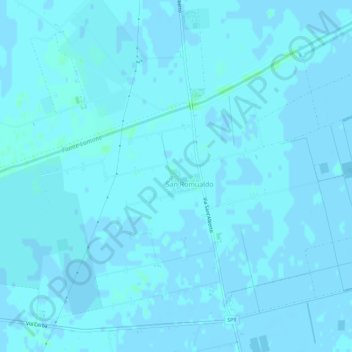 Mapa topográfico San Romualdo, altitud, relieve
