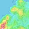 Mapa topográfico Bens, altitud, relieve