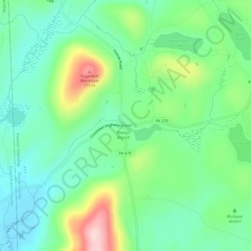 Mapa topográfico Orson, altitud, relieve