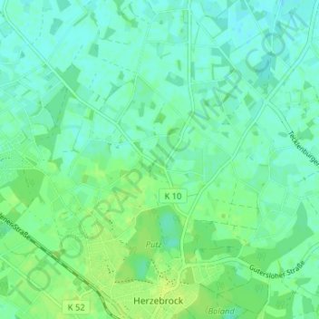 Mapa topográfico Groppel, altitud, relieve