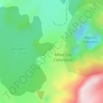 Mapa topográfico Punta de Rieles, altitud, relieve
