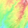 Mapa topográfico La Cristalina, altitud, relieve