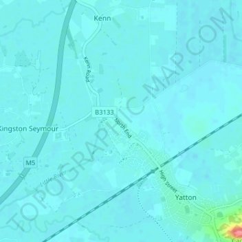 Mapa topográfico North End, altitud, relieve
