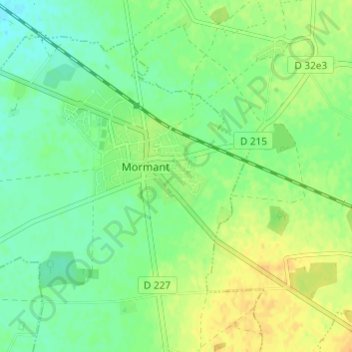 Mapa topográfico Cité Loheac, altitud, relieve