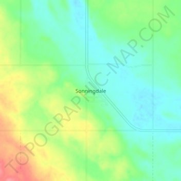 Mapa topográfico Sonningdale, altitud, relieve