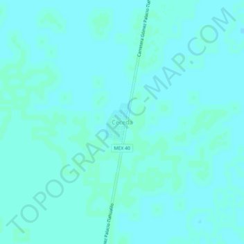 Mapa topográfico Ceceda, altitud, relieve