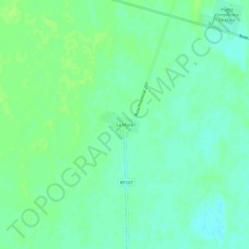 Mapa topográfico La Mora, altitud, relieve