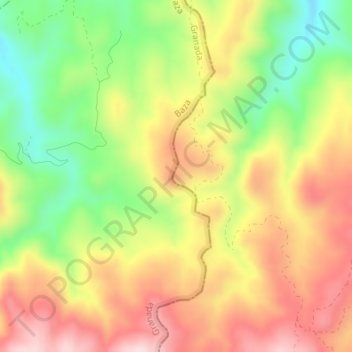Mapa topográfico Trancos, altitud, relieve