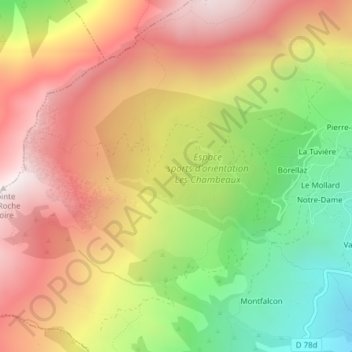 Mapa topográfico 49, altitud, relieve