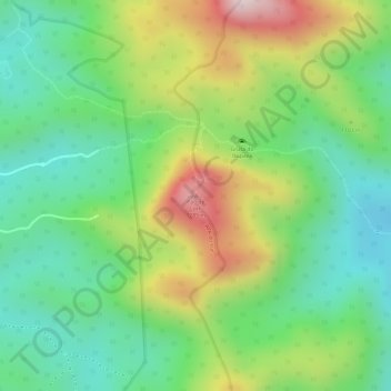 Mapa topográfico Pão de Loth, altitud, relieve