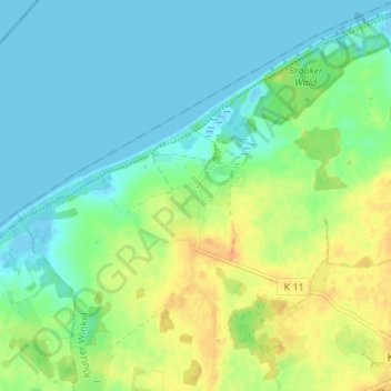 Mapa topográfico Groß Schwansee, altitud, relieve