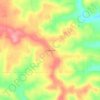 Mapa topográfico Shady Grove, altitud, relieve