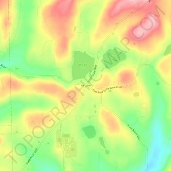 Mapa topográfico Elk Lake, altitud, relieve