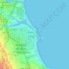 Mapa topográfico Blyth, altitud, relieve