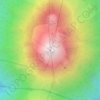 Mapa topográfico Acatenango, altitud, relieve
