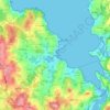 Mapa topográfico Sada, altitud, relieve