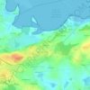 Mapa topográfico Brénudel, altitud, relieve