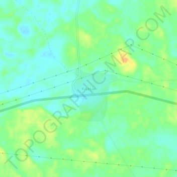 Mapa topográfico Kitasar, altitud, relieve