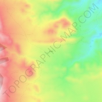 Mapa topográfico Coso, altitud, relieve