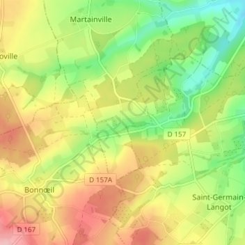 Mapa topográfico La Rabotière, altitud, relieve