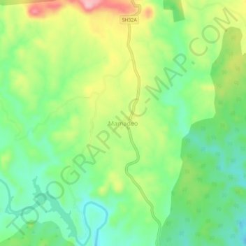 Mapa topográfico Mamadeo, altitud, relieve