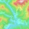 Mapa topográfico Le Gasquet, altitud, relieve