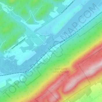 Mapa topográfico Mount Eagle, altitud, relieve