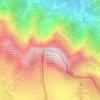Mapa topográfico Croda del Becco - Sas dla Porta - Seekofel, altitud, relieve