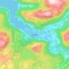Mapa topográfico Førde, altitud, relieve