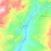 Mapa topográfico Jenesano, altitud, relieve
