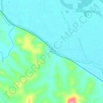 Mapa topográfico Etlah, altitud, relieve
