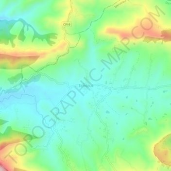 Mapa topográfico Temloul, altitud, relieve