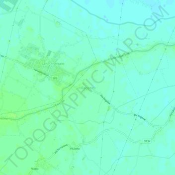 Mapa topográfico Ragone, altitud, relieve