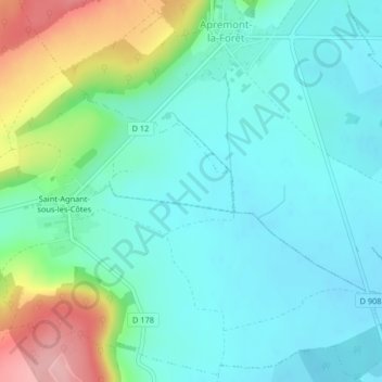 Mapa topográfico Satel, altitud, relieve