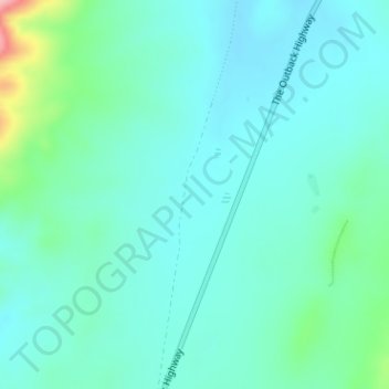 Mapa topográfico Mern Merna, altitud, relieve