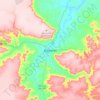Mapa topográfico Barreiras, altitud, relieve