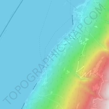 Mapa topográfico Boccino, altitud, relieve