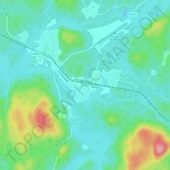 Mapa topográfico Parent, altitud, relieve