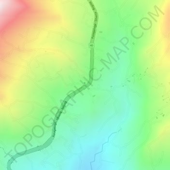 Mapa topográfico Azafranal, altitud, relieve