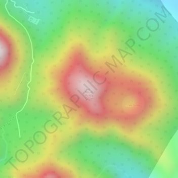 Mapa topográfico Mount Pulog, altitud, relieve