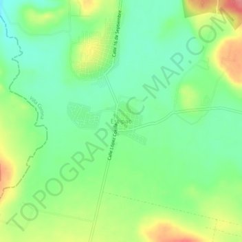 Mapa topográfico Estipac, altitud, relieve