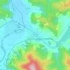 Mapa topográfico Renedo de Piélagos, altitud, relieve