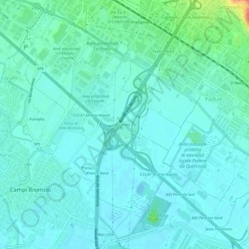 Mapa topográfico Limite, altitud, relieve