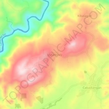 Mapa topográfico Matampay, altitud, relieve