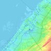 Mapa topográfico Dubái, altitud, relieve