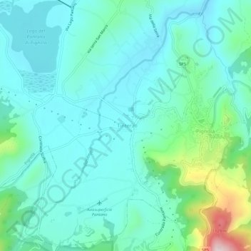 Mapa topográfico Tintera, altitud, relieve