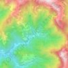 Mapa topográfico Cardoso, altitud, relieve
